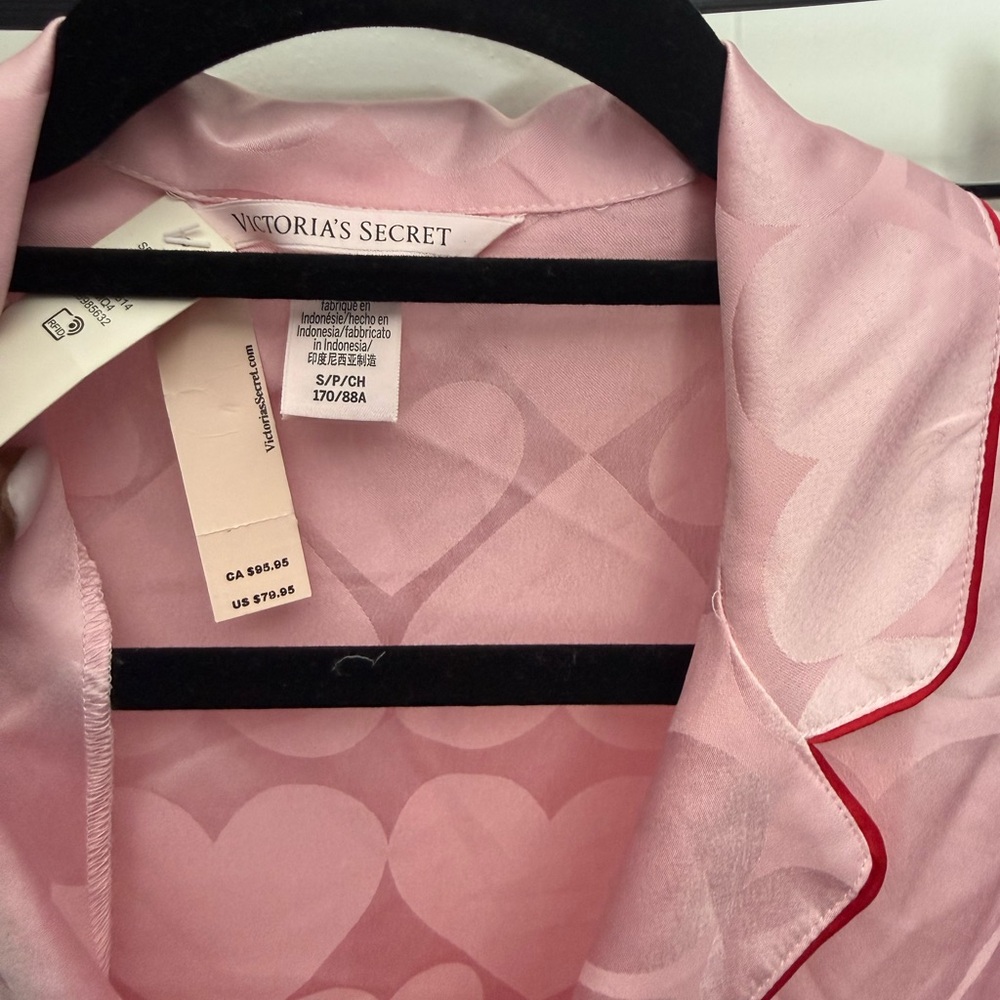 Victoria's Secret Pink Heart Satin Top